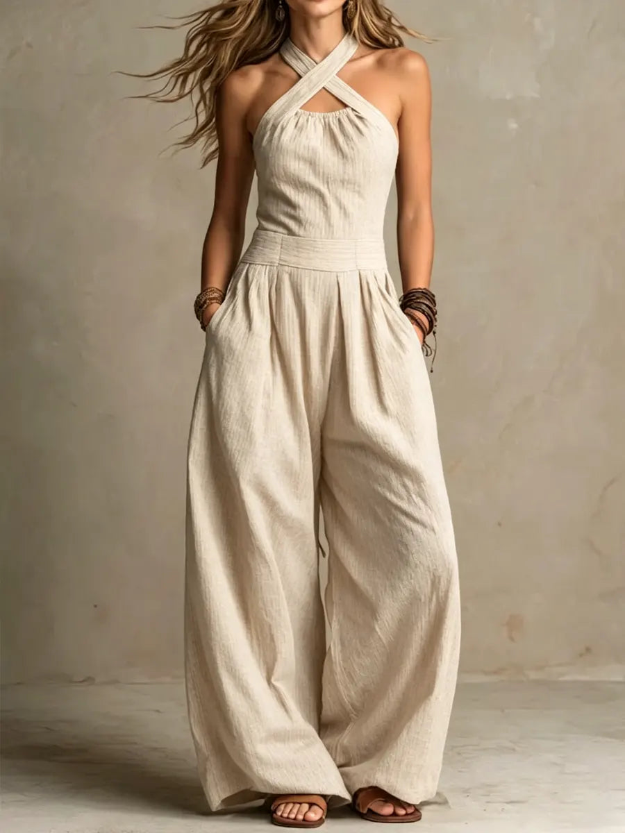 Itzel™ | Mono Largo Fluido con Escote Halter